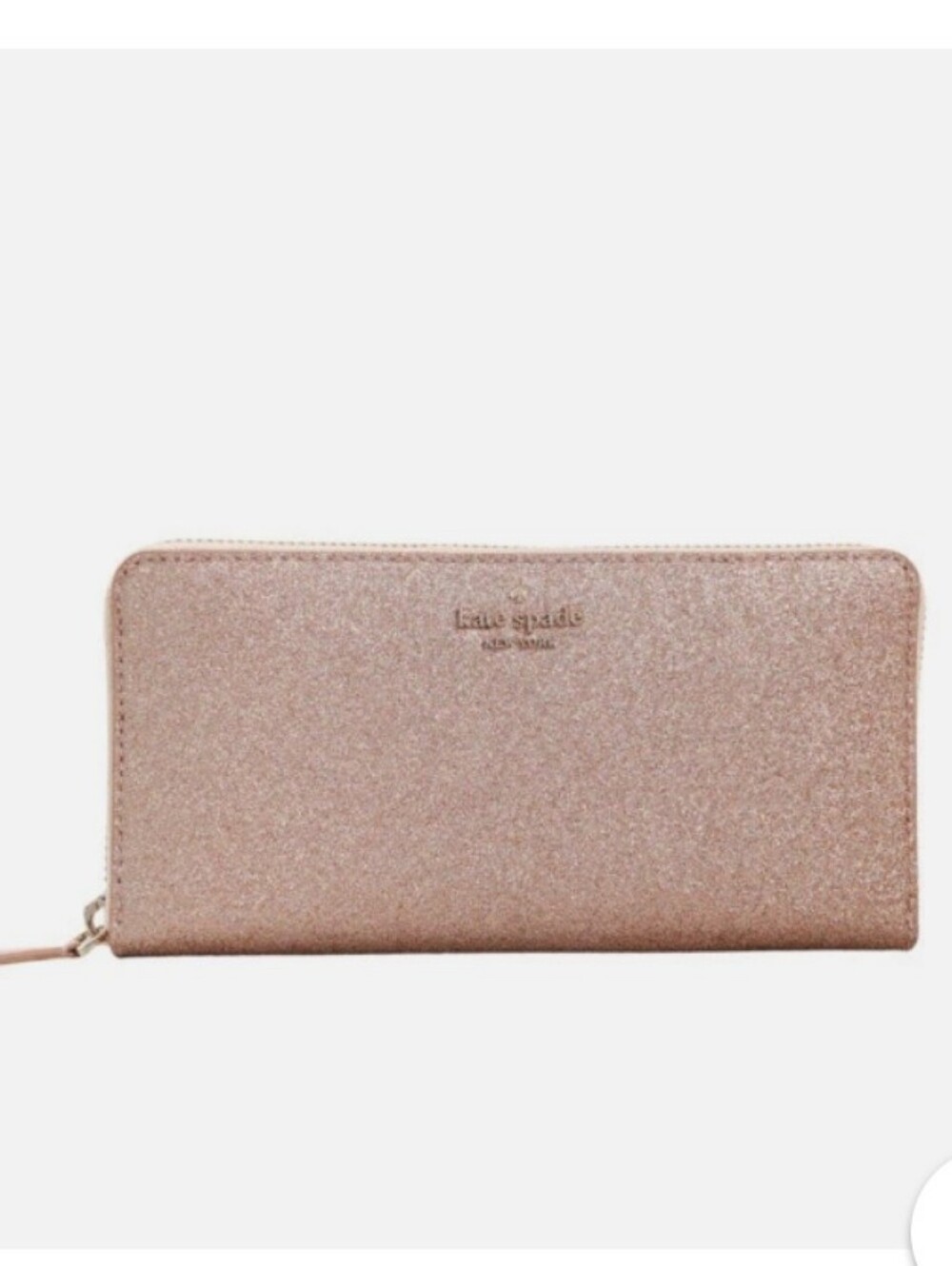 kate spade new york WLRU5757 Joeley Large Continental Glitter Wallet - Rose Gold